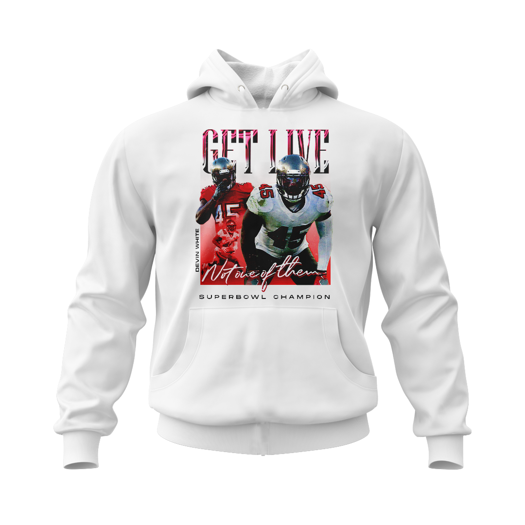 Fanatics Men's Devin White Charcoal Tampa Bay Buccaneers Get Live 45 Player  Graphic Pullover Hoodie - ShopStyle